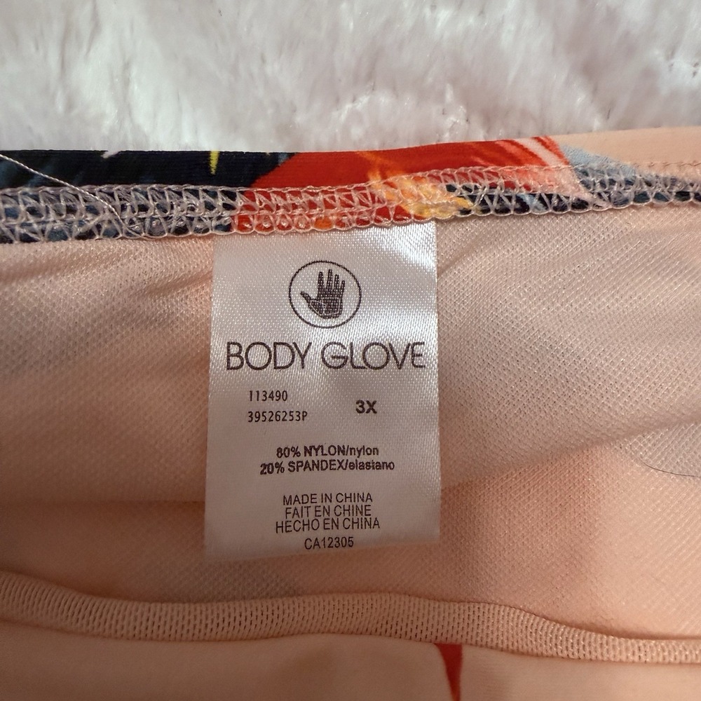 Body Glove Swimsuit Size 3X Floral Peach Two Piece Bikini Set New With Tag - Picture 3 of 9